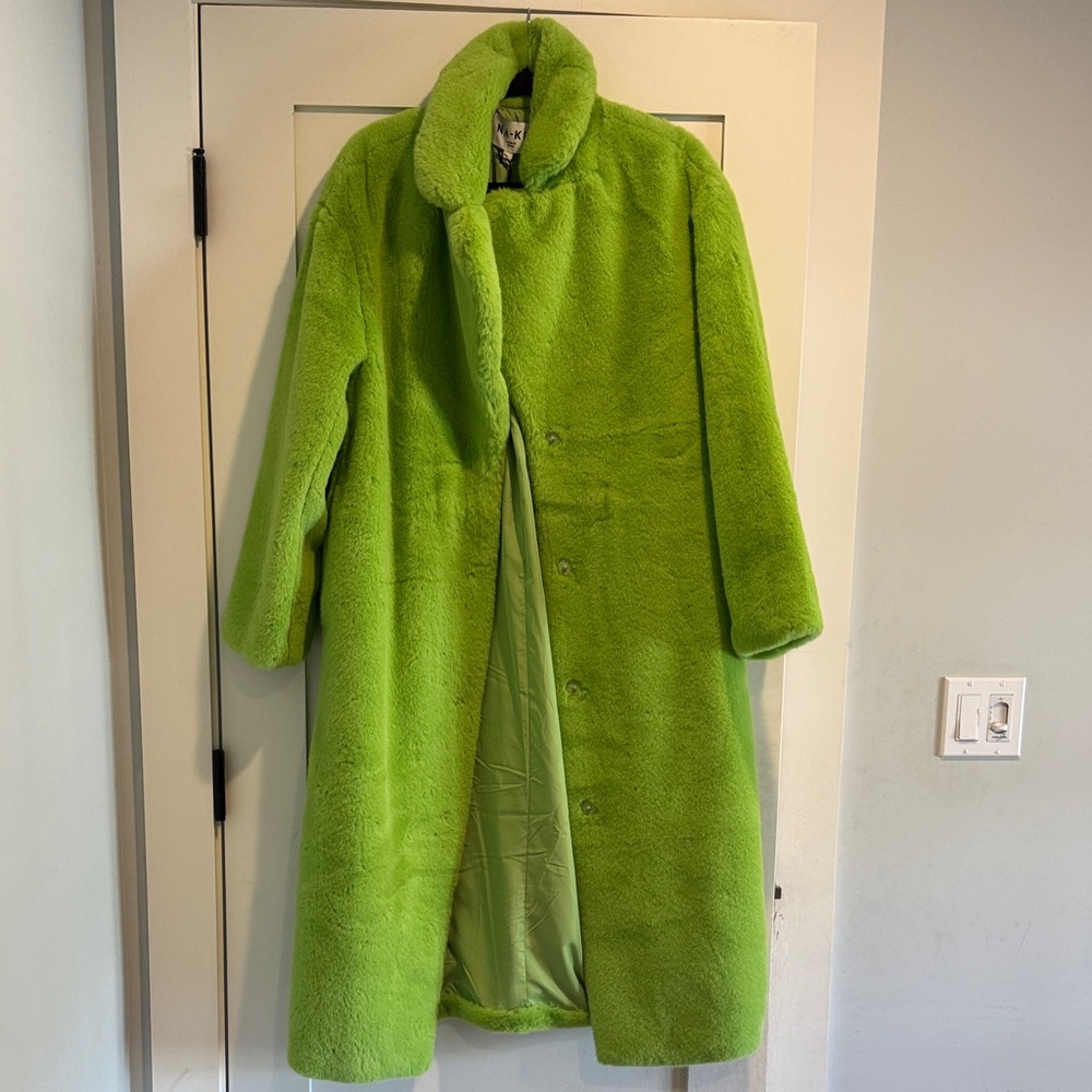 Vibrant Green Teddy Jacket